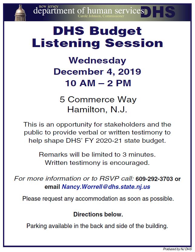 Budget Listening Session 2019